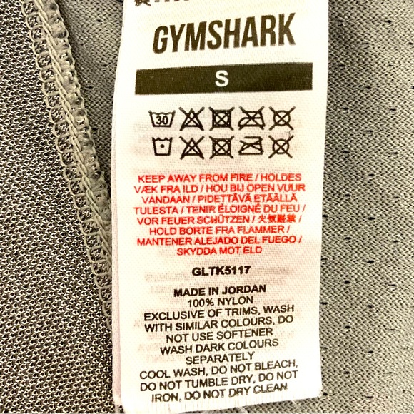 GYMSHARK Silver Gray Athletic Work Out Tank Top with Cross Over Back Size Small - Picture 8 of 10